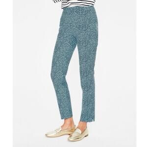 BODEN Women's 10R Abstract Blue Polka Dot Richmond 7/8 Cigarette Trouser Pants
